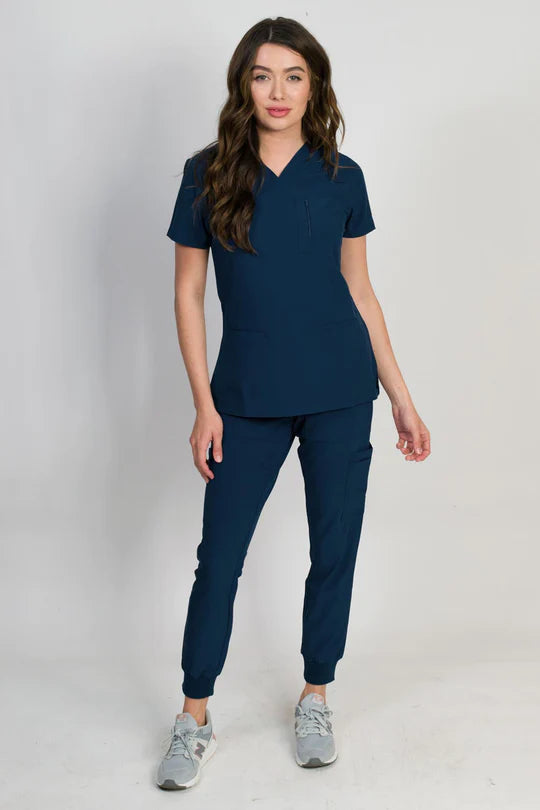 Fleur | Zip Pocket Top & Jogger Scrubs Set