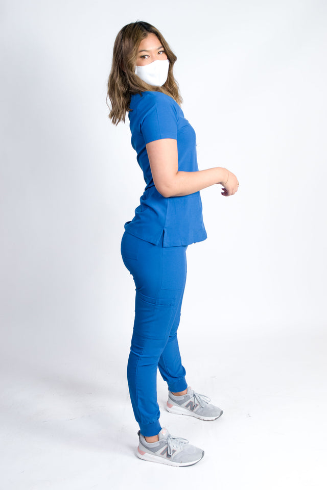 Fleur | Zip Pocket Top & Jogger Scrubs Set