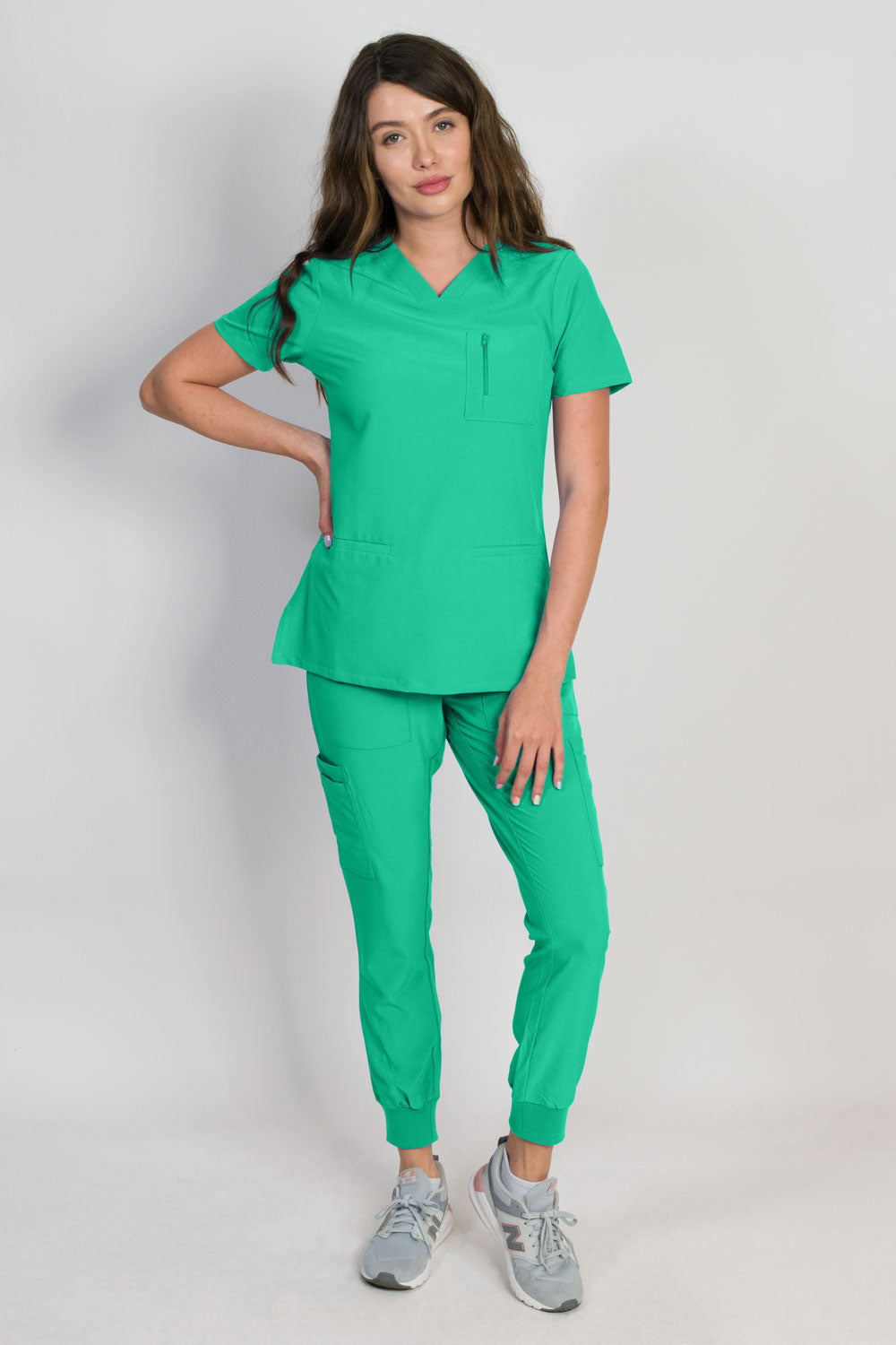 Fleur | Zip Pocket Top & Jogger Scrubs Set