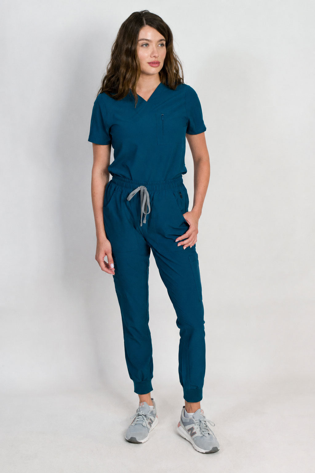 Fleur | Zip Pocket Top & Jogger Scrubs Set