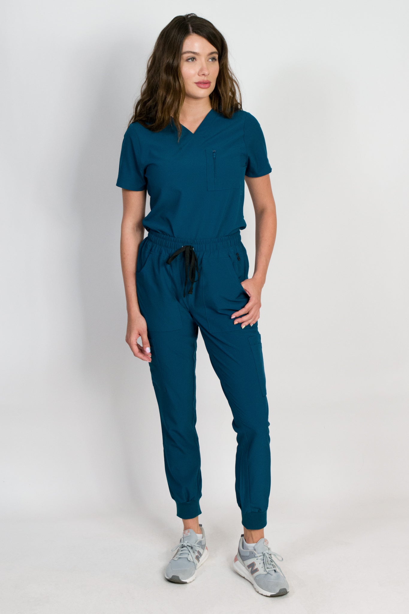 Fleur | Zip Pocket Top & Jogger Scrubs Set
