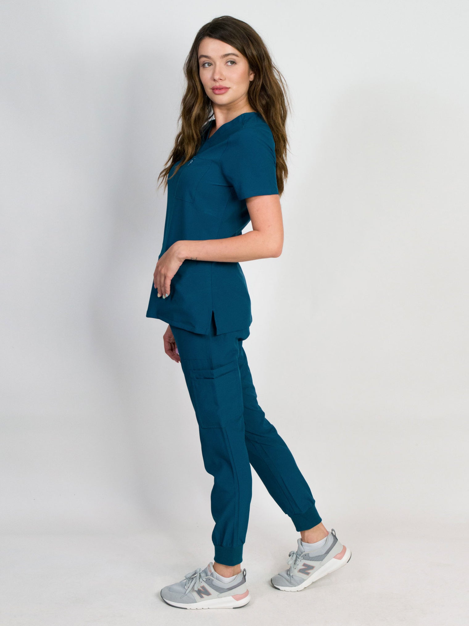 Fleur | Zip Pocket Top & Jogger Scrubs Set