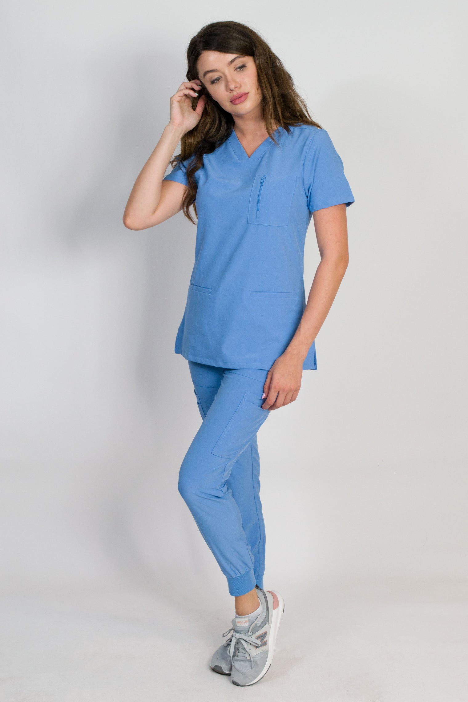 Fleur | Zip Pocket Top & Jogger Scrubs Set