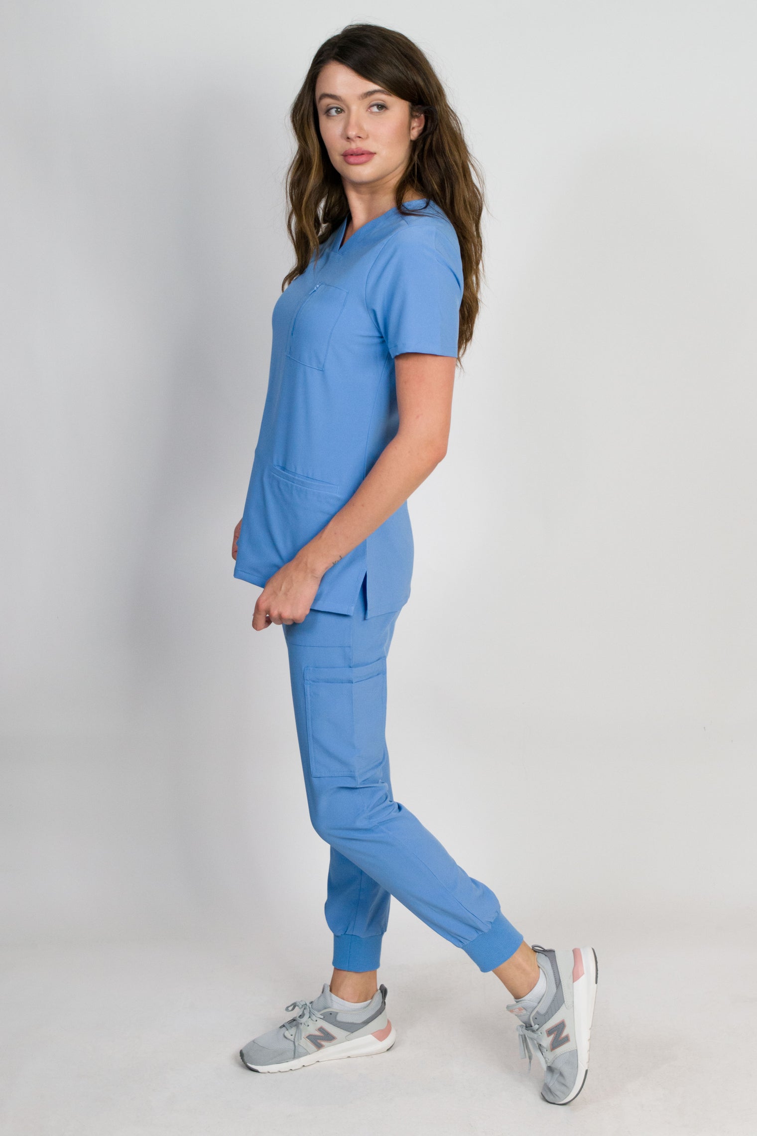 Fleur | Zip Pocket Top & Jogger Scrubs Set