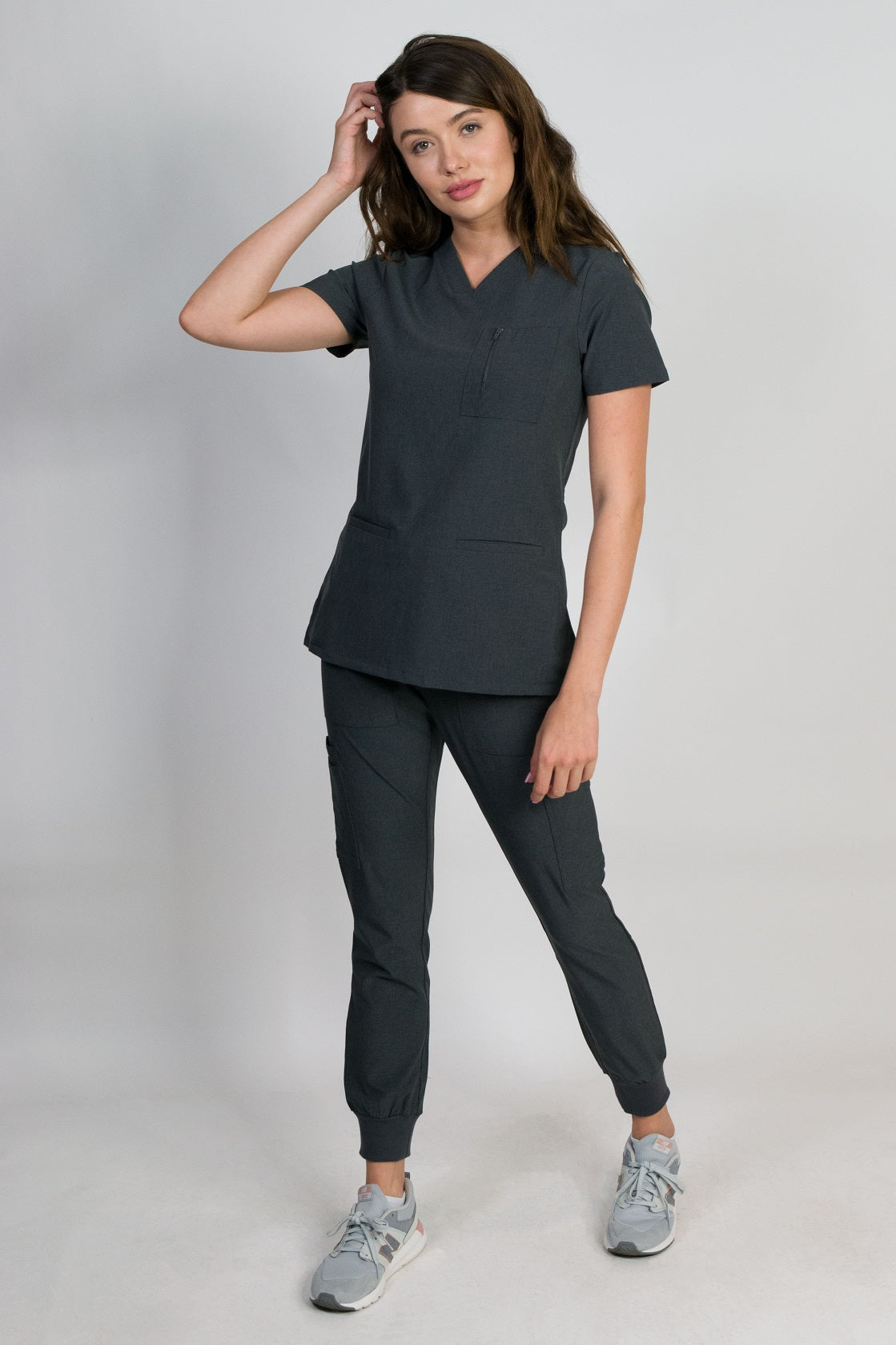 Fleur | Zip Pocket Top & Jogger Scrubs Set