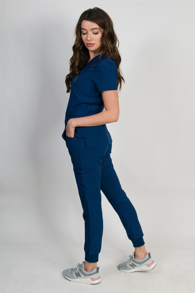 Fleur | Zip Pocket Top & Jogger Scrubs Set