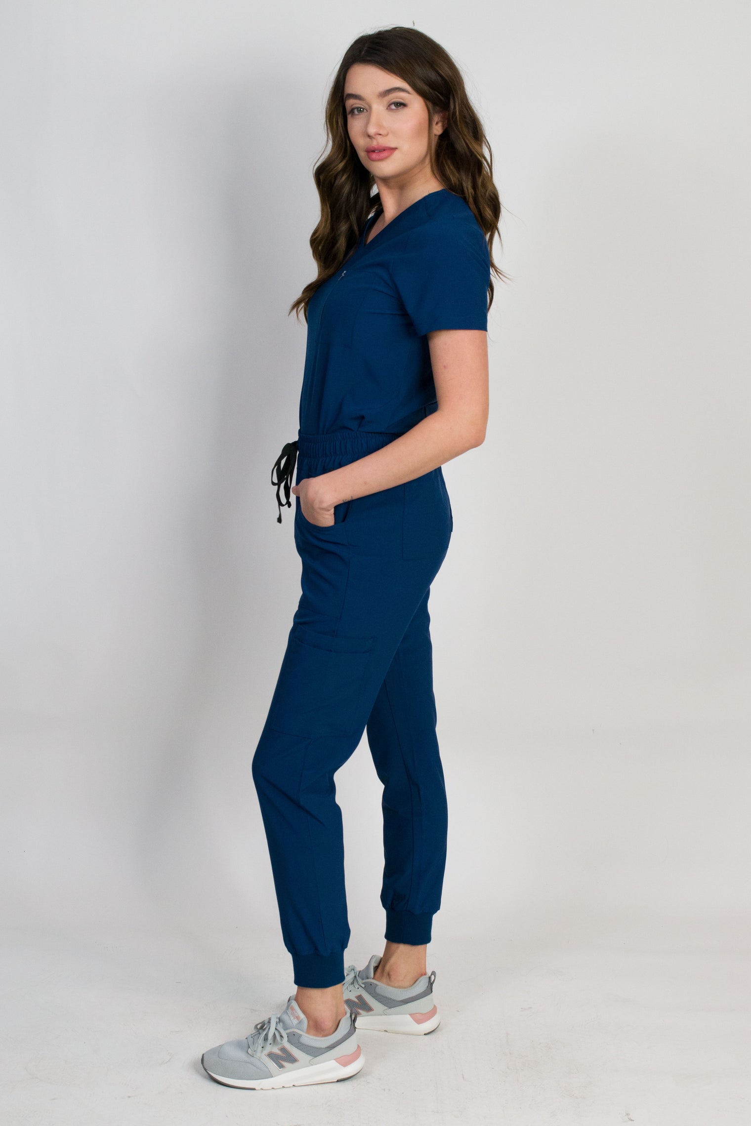 Fleur | Zip Pocket Top & Jogger Scrubs Set