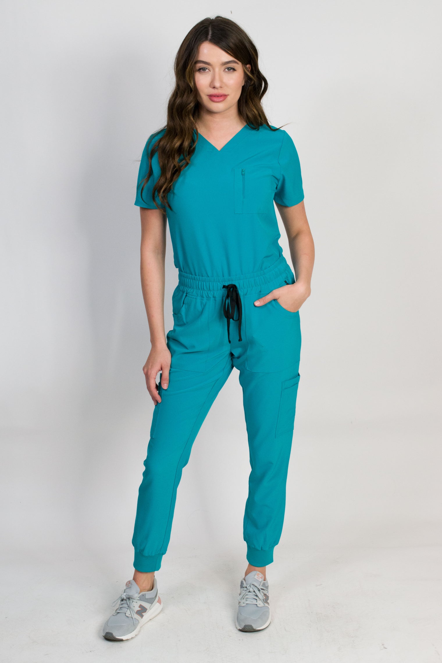 Fleur | Zip Pocket Top & Jogger Scrubs Set