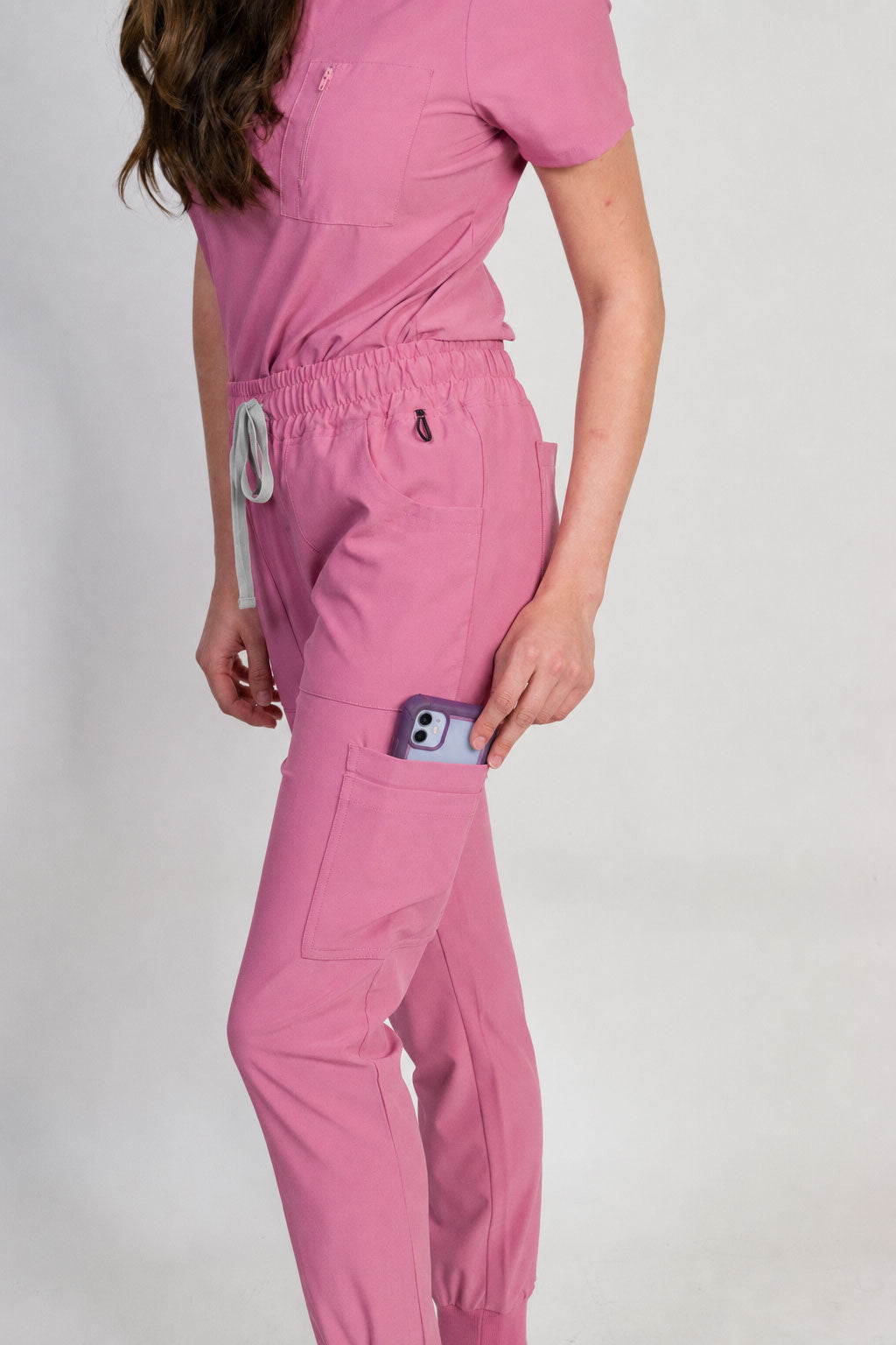 Fleur | Zip Pocket Top & Jogger Scrubs Set