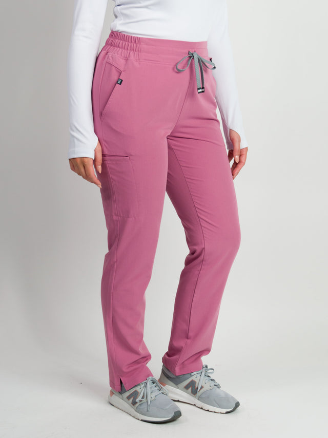 Ariana | Mid-rise Slim Straight Scrub Pants