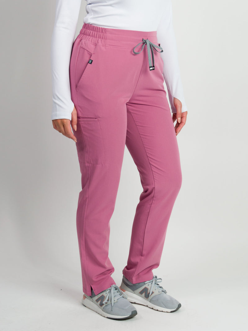 Ariana | Mid-rise Slim Straight Scrub Pants