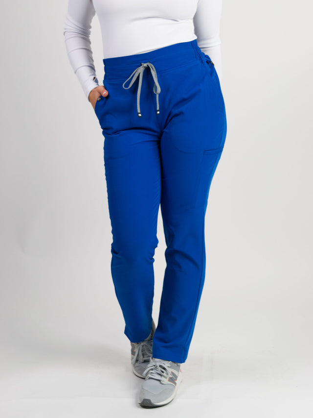 Ariana | High-Waisted Slim Straight Scrub Pants