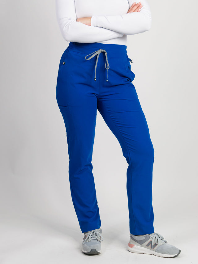 Ariana | High-Waisted Slim Straight Scrub Pants