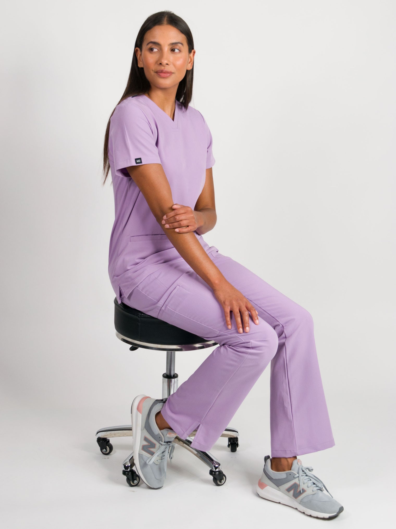 Sydney | High Waisted Flare Scrub Pants