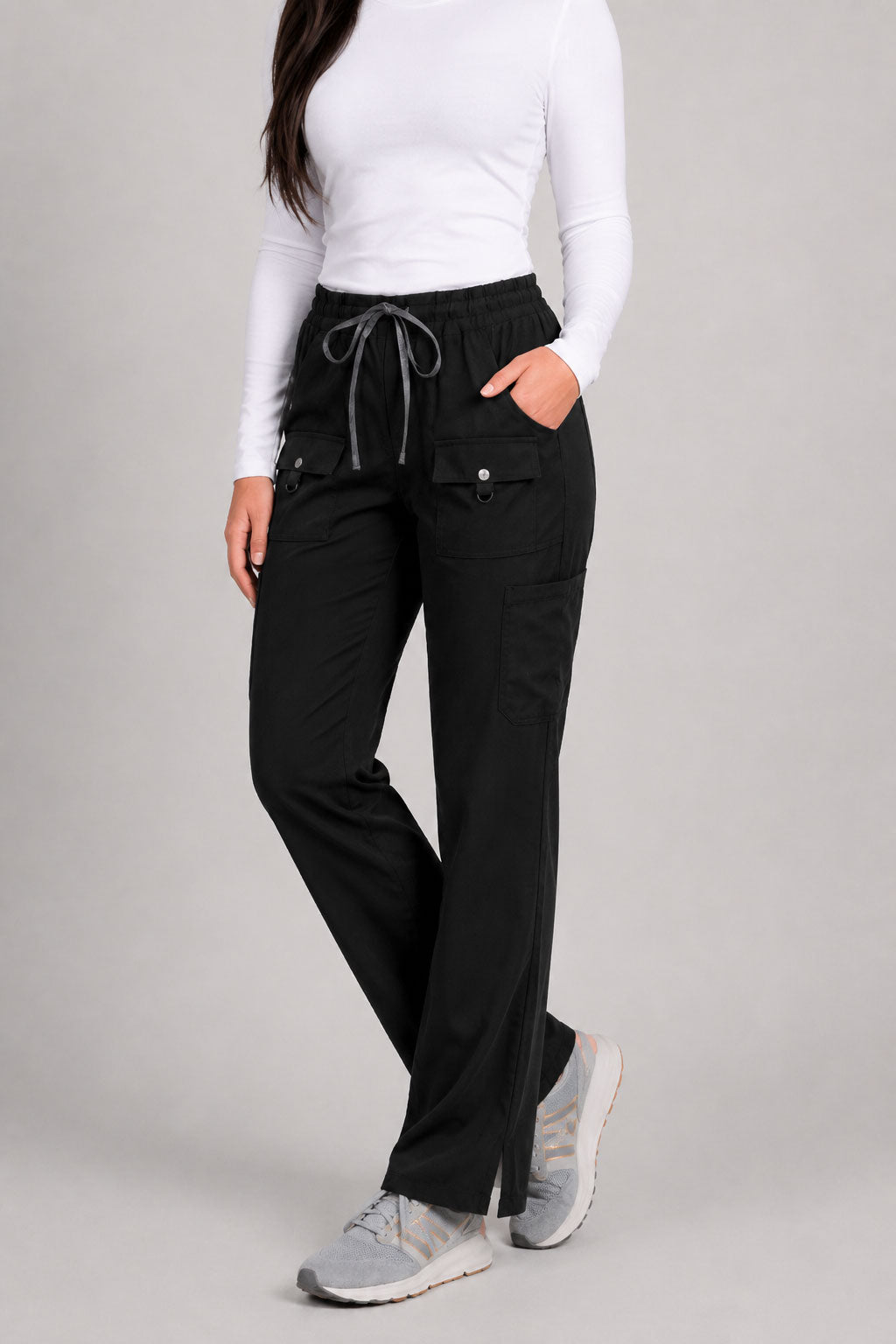 8 Pocket Straight Leg with Snap Front Detail