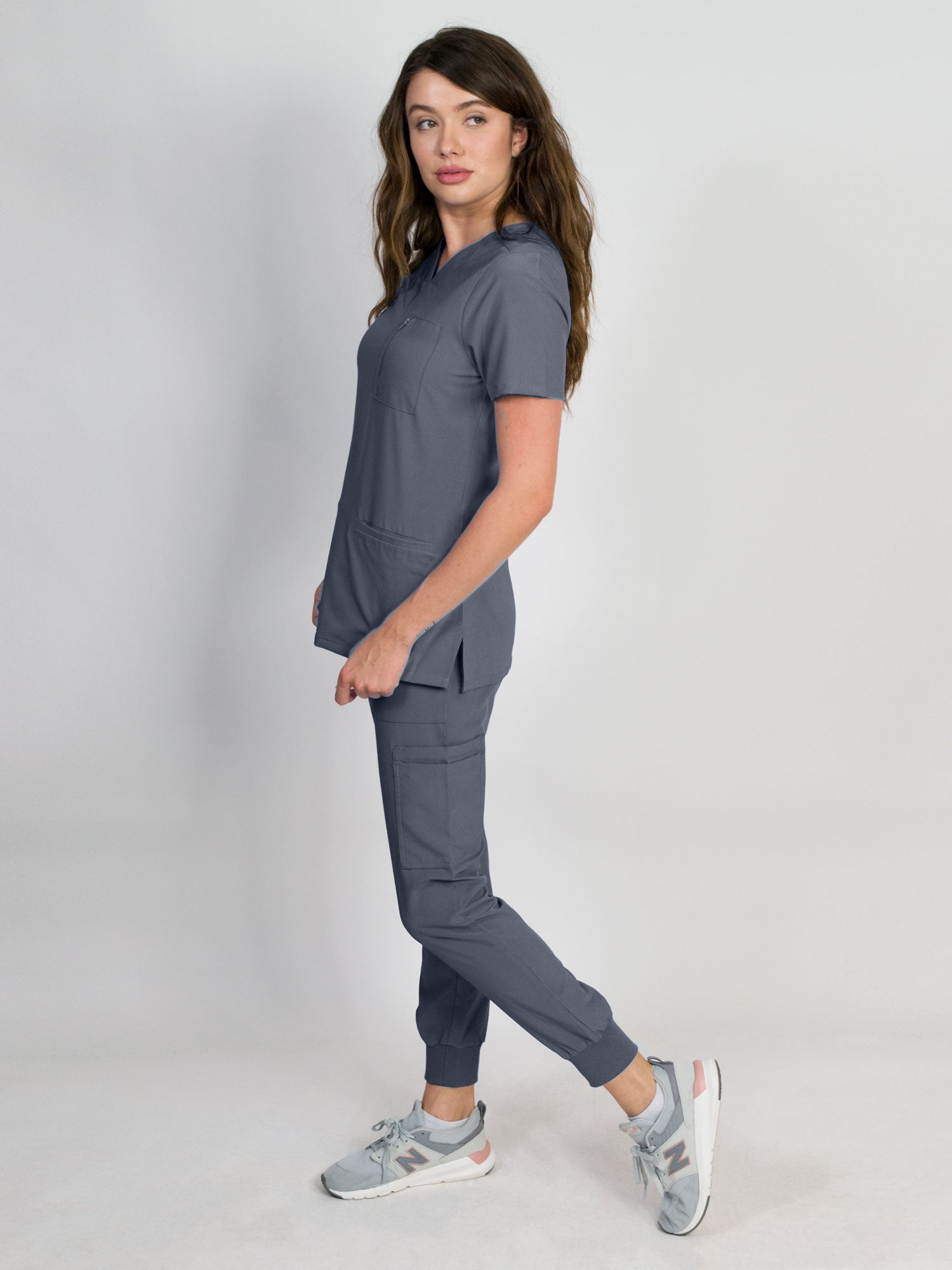 Fleur | Zip Pocket Top & Jogger Scrubs Set