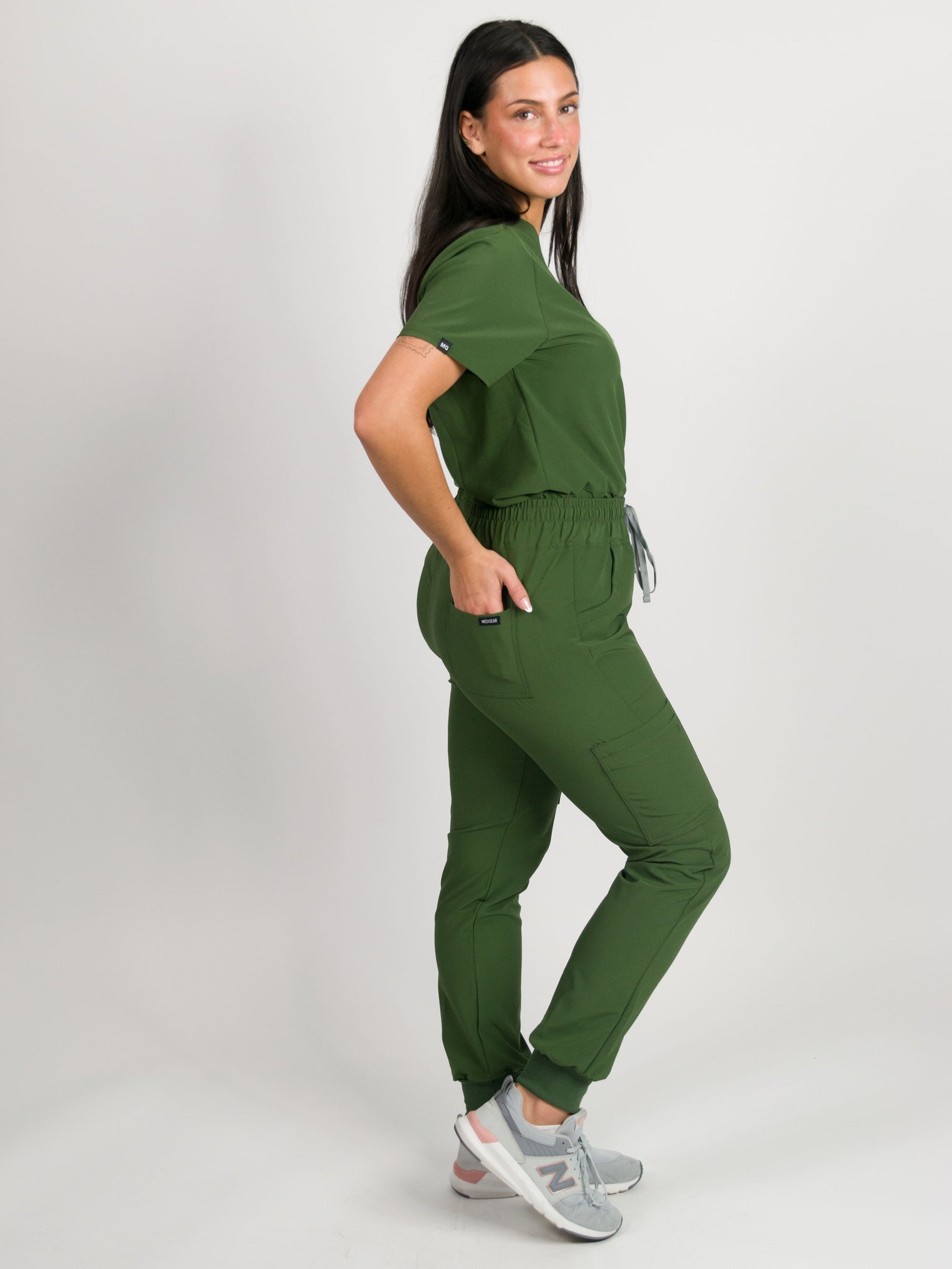Fleur | Zip Pocket Top & Jogger Scrubs Set