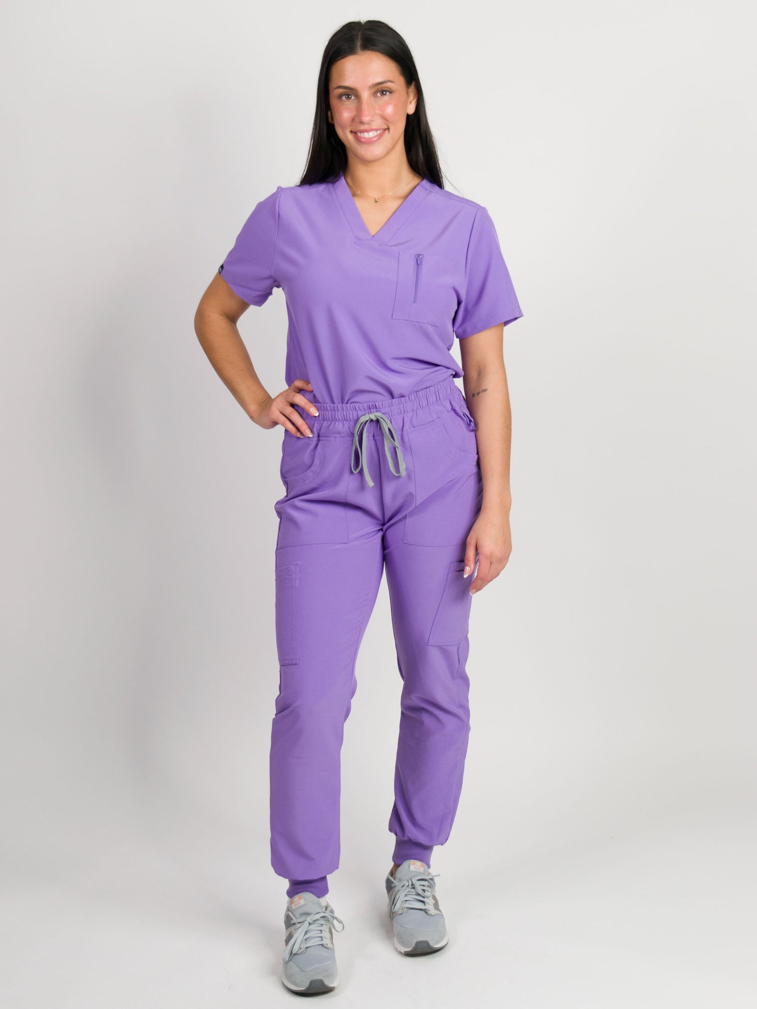 Fleur | Zip Pocket Top & Jogger Scrubs Set