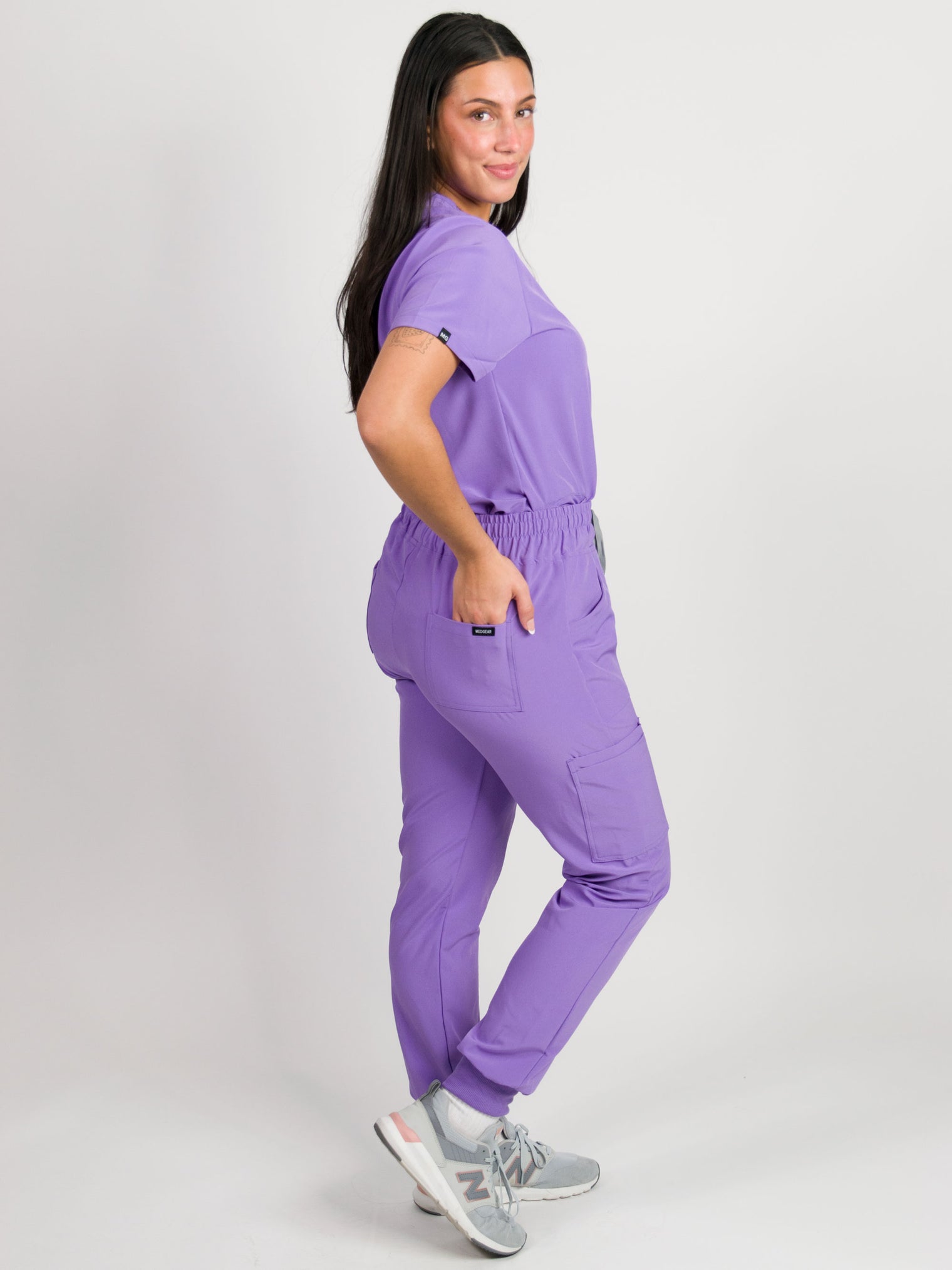 Fleur | Zip Pocket Top & Jogger Scrubs Set