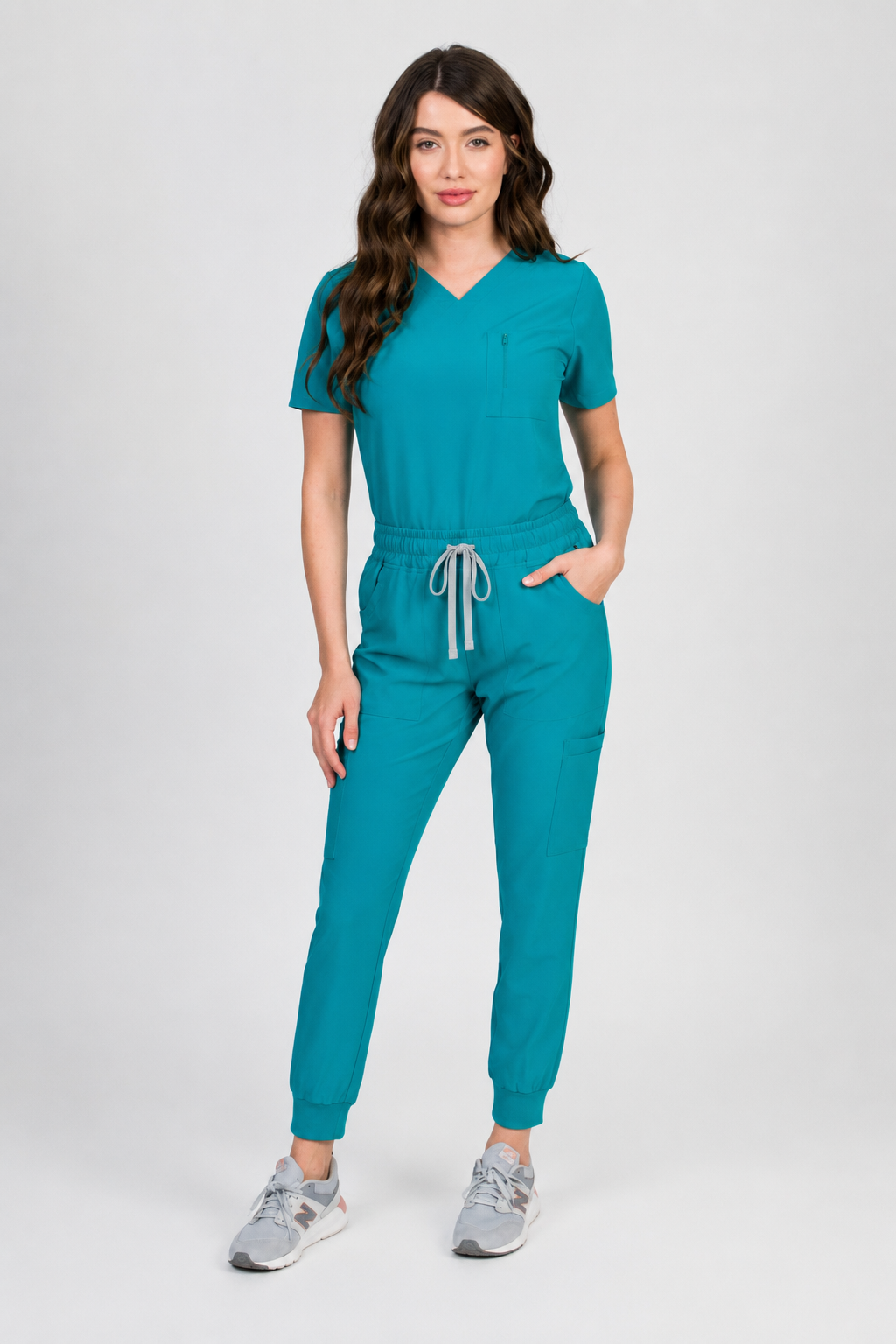 Fleur | Zip Pocket Top & Jogger Scrubs Set