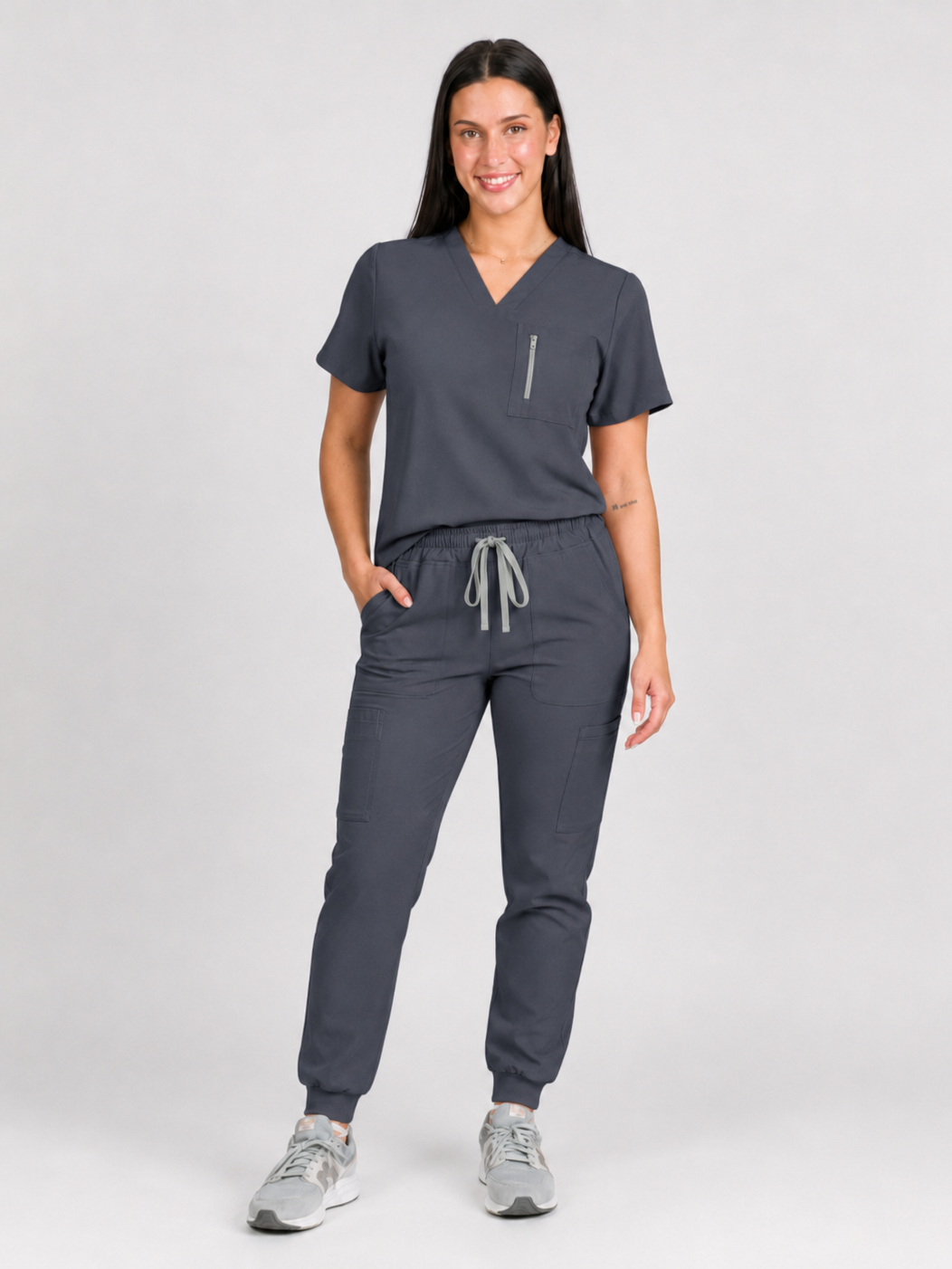 Fleur | Zip Pocket Top & Jogger Scrubs Set