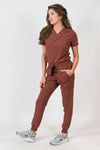 Aurora | Women's One Pocket V-Neck Top Jogger Pants Set