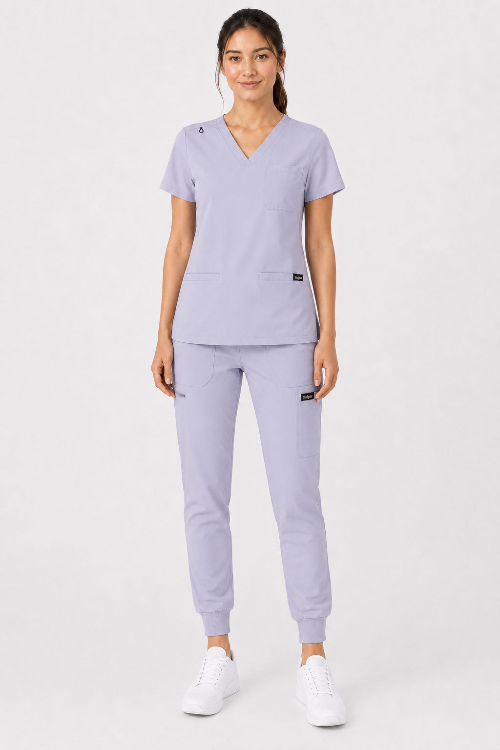 Kayla | V-neck Top and Multi-Pocket Jogger Set