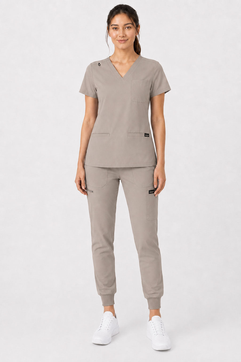 Kayla | V-neck Top and Multi-Pocket Jogger Set