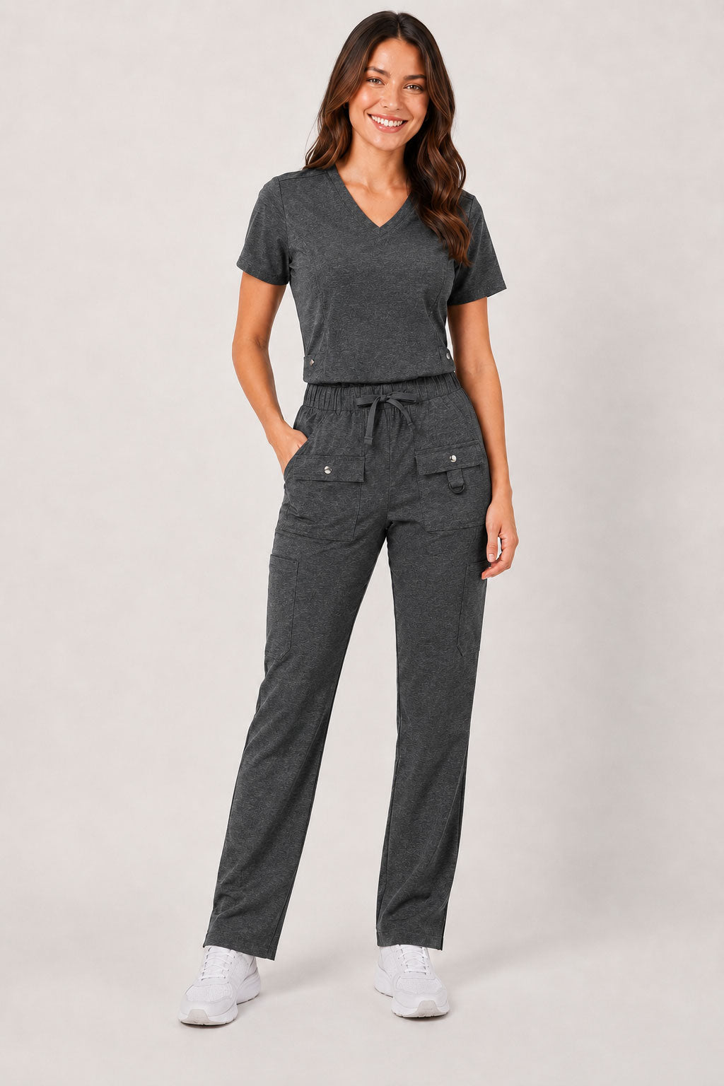Vivian | 6-Pocket Top and Snap Pocket Straight Leg Pant Set