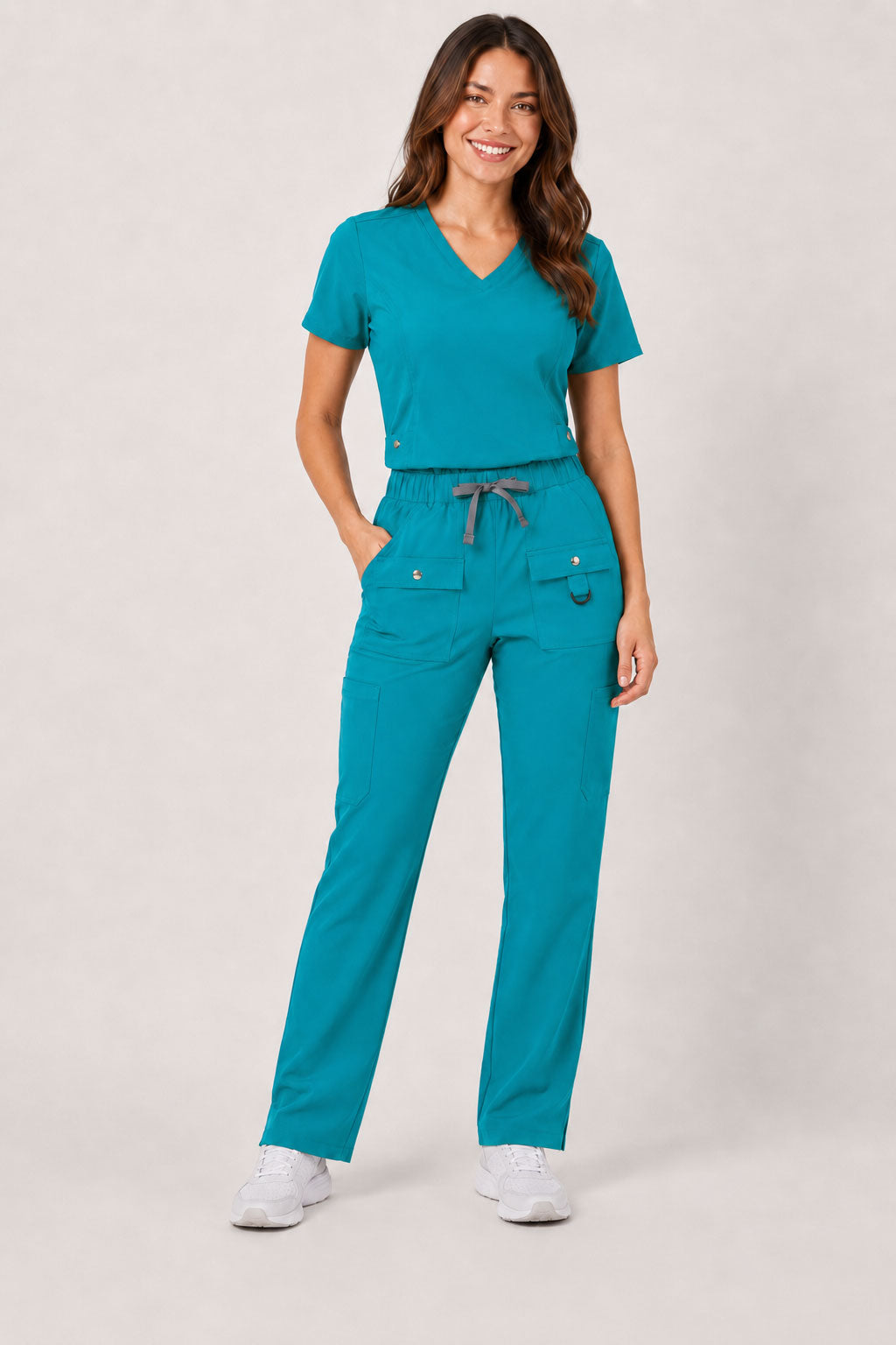 Vivian | 6-Pocket Top and Snap Pocket Straight Leg Pant Set