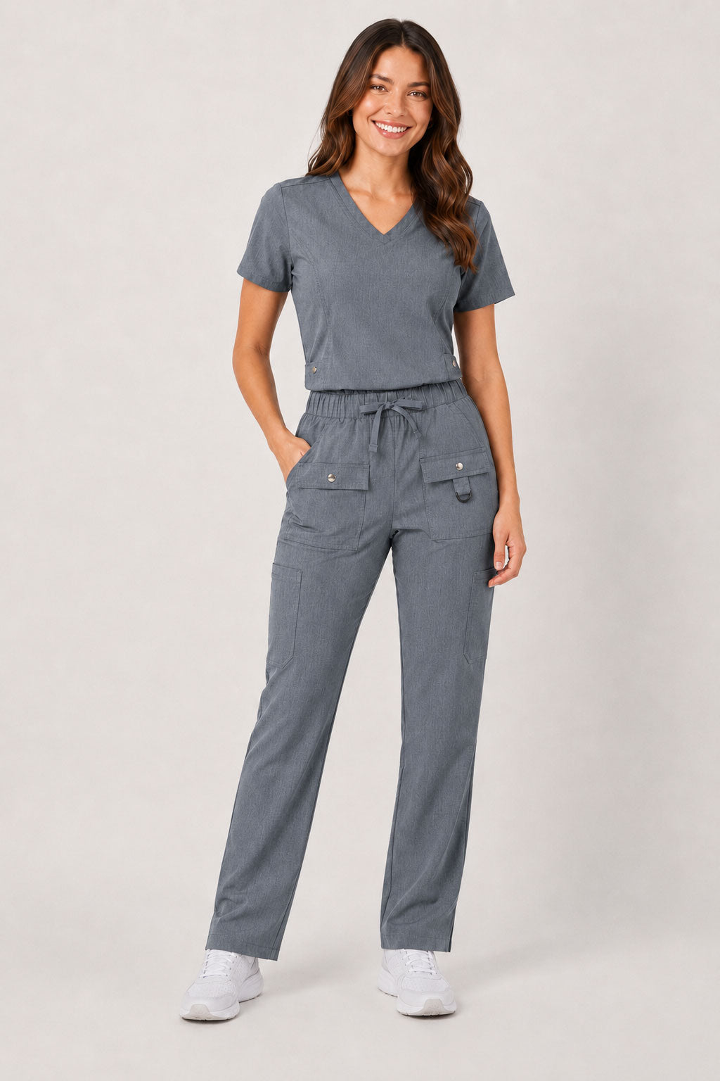 Vivian | 6-Pocket Top and Snap Pocket Straight Leg Pant Set