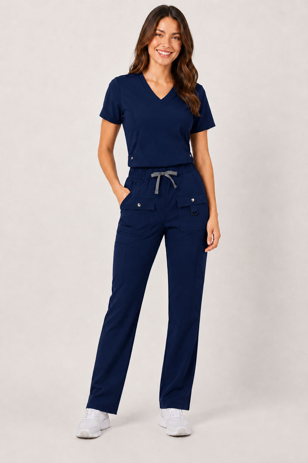 Vivian | 6-Pocket Top and Snap Pocket Straight Leg Pant Set