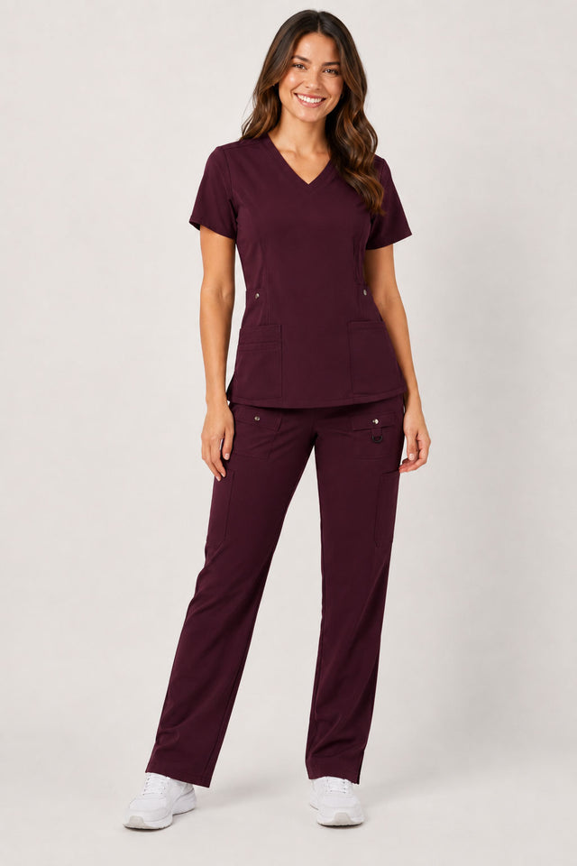 Vivian | 6-Pocket Top and Snap Pocket Straight Leg Pant Set