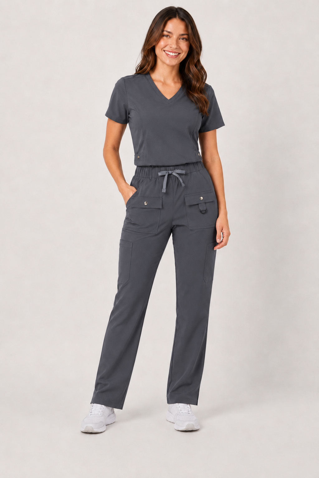 Vivian | 6-Pocket Top and Snap Pocket Straight Leg Pant Set