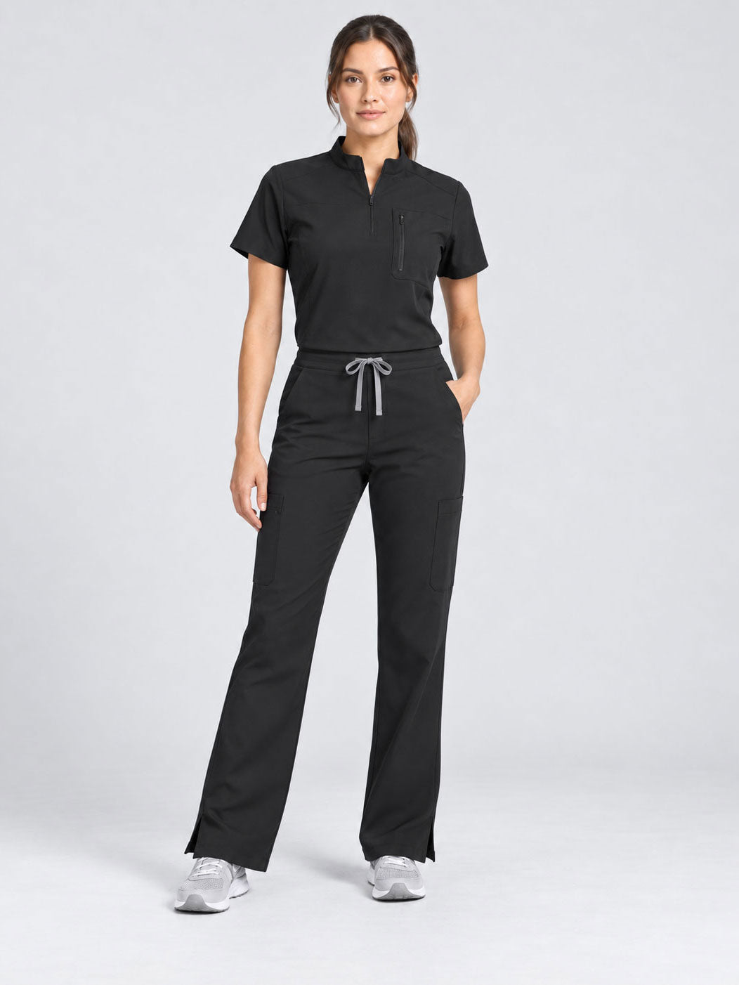 Stella | 1/4 Zip Mock Neck Top & Bootcut Pant Set