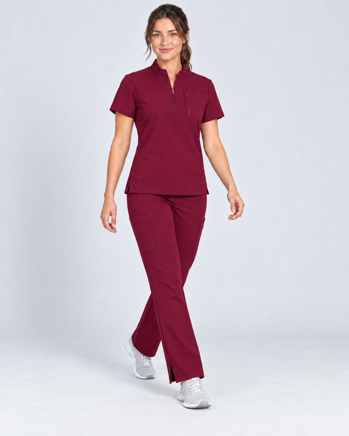 Stella | 1/4 Zip Mock Neck Top & Bootcut Pant Set