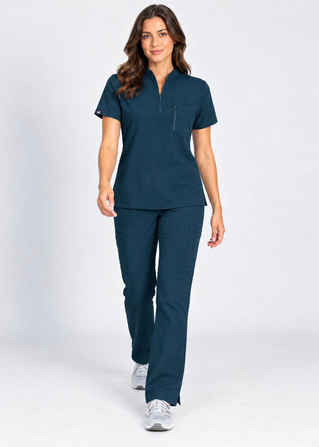 Stella | 1/4 Zip Mock Neck Top & Bootcut Pant Set