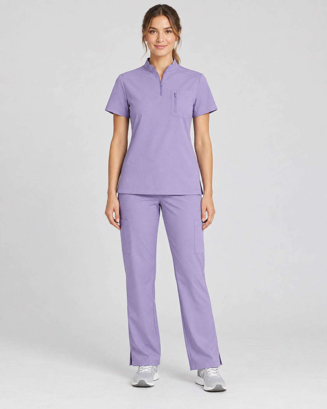 Stella | 1/4 Zip Mock Neck Top & Bootcut Pant Set