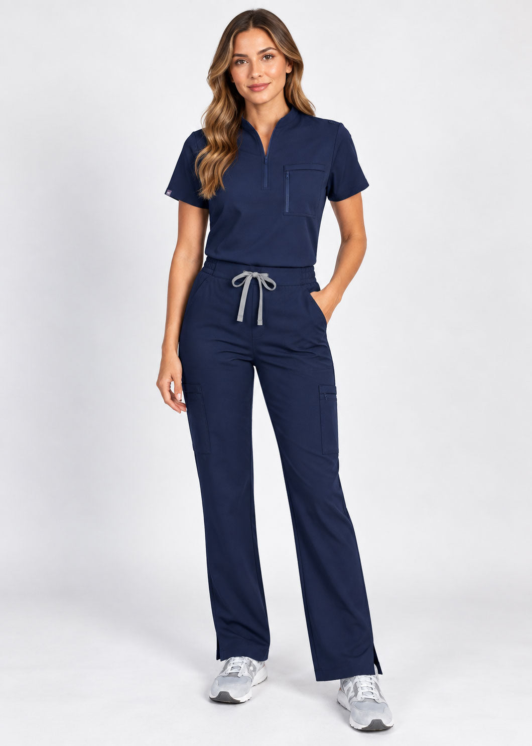 Stella | 1/4 Zip Mock Neck Top & Bootcut Pant Set