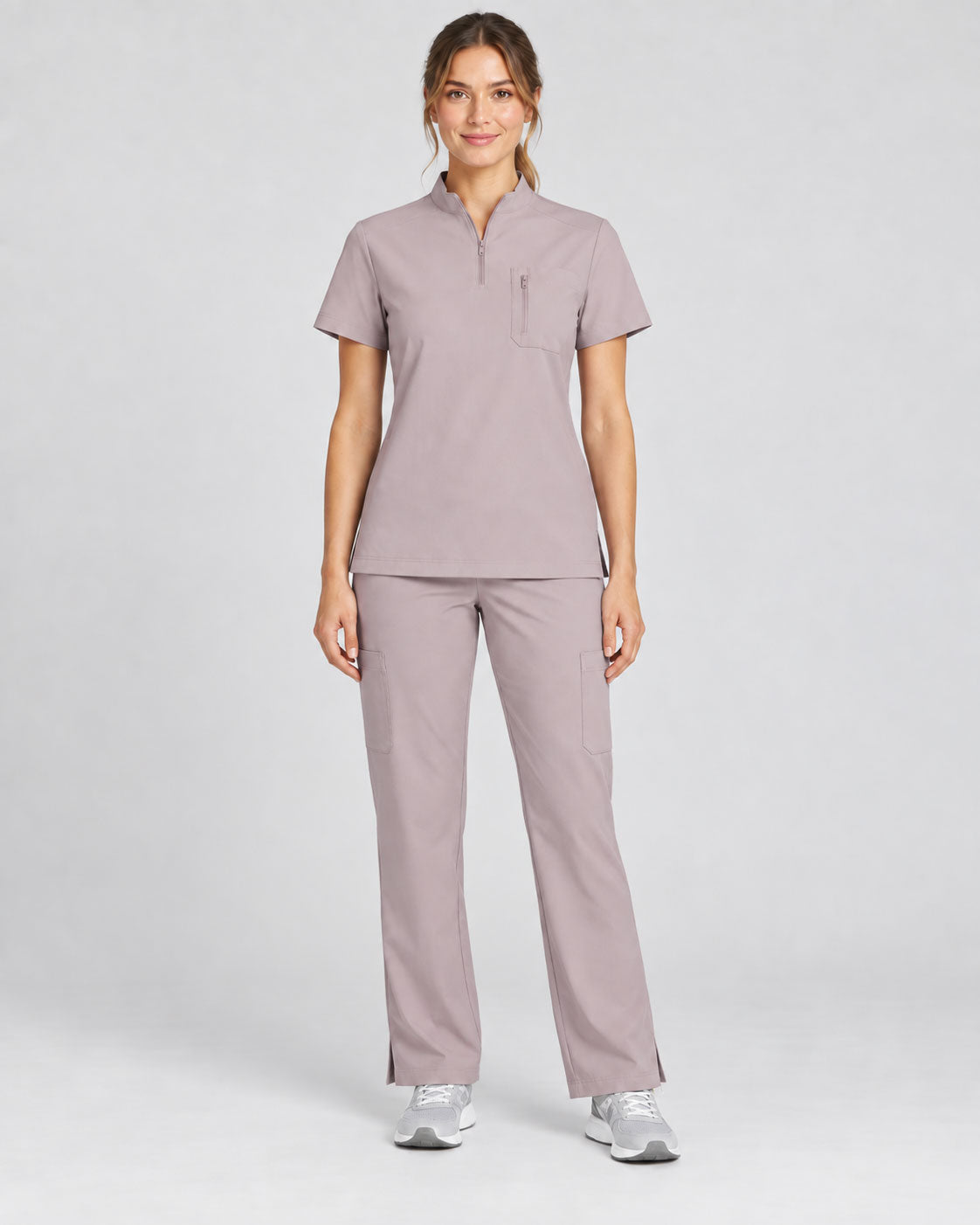 Stella | 1/4 Zip Mock Neck Top & Bootcut Pant Set