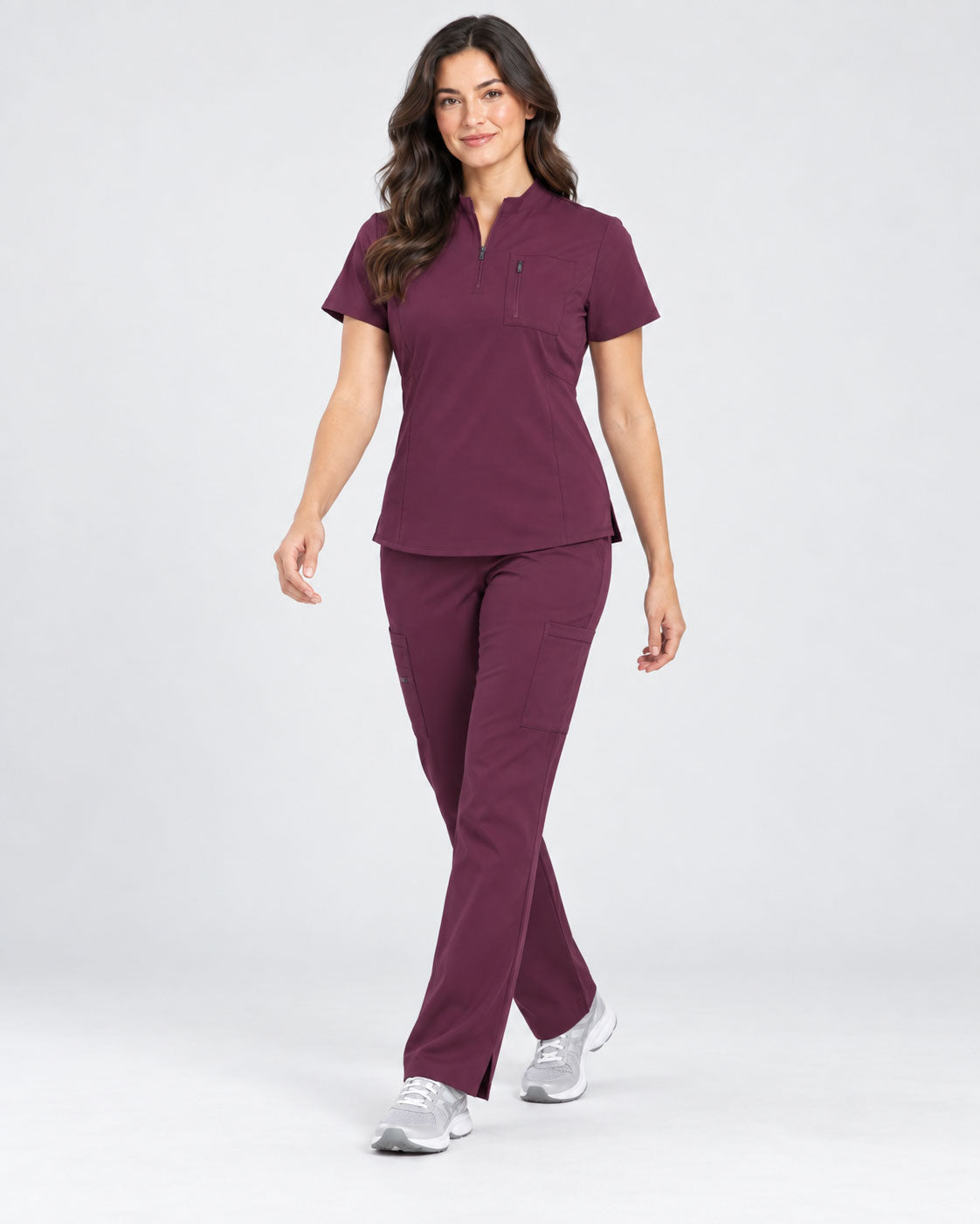 Stella | 1/4 Zip Mock Neck Top & Bootcut Pant Set