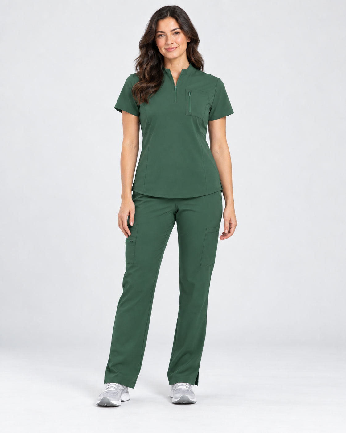 Stella | 1/4 Zip Mock Neck Top & Bootcut Pant Set