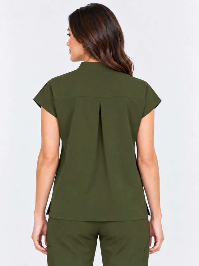 Stella | 1/4 Zip Mock Neck Top & Bootcut Pant Set