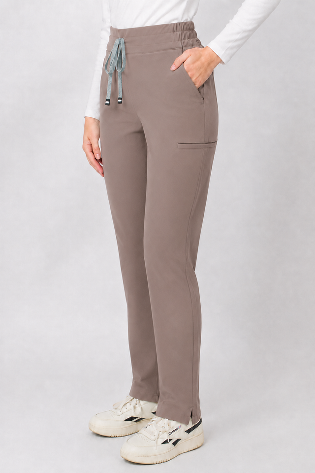 Ariana | High-Waisted Slim Straight Scrub Pants
