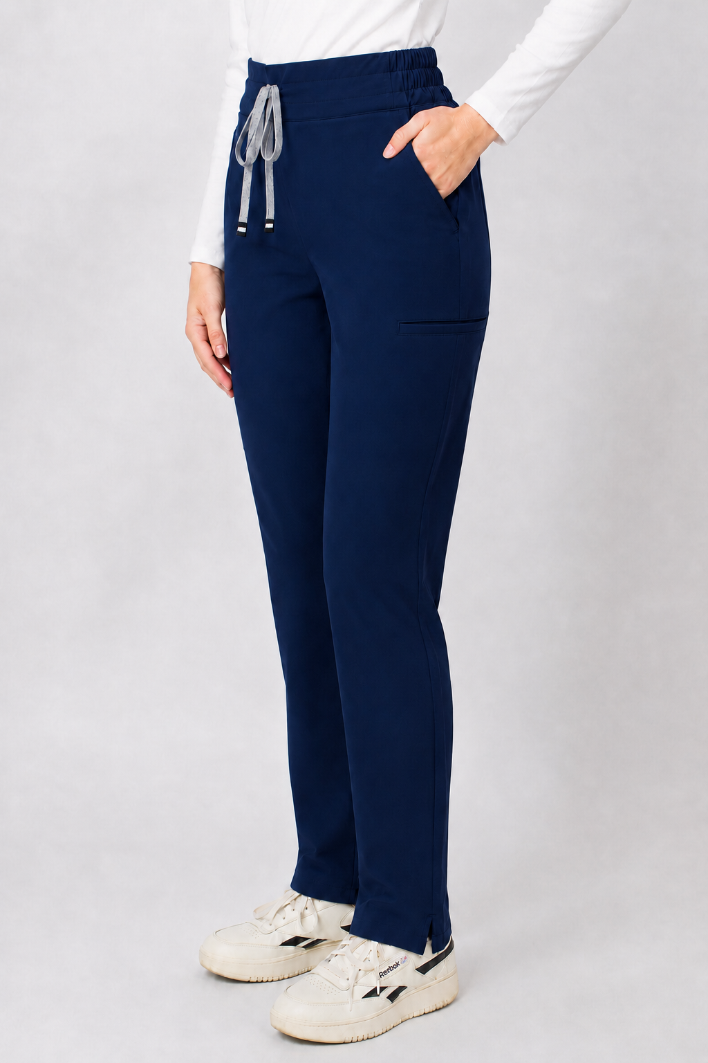 Ariana | High-Waisted Slim Straight Scrub Pants