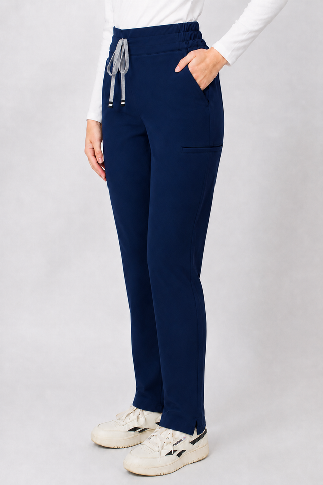 Ariana | High-Waisted Slim Straight Scrub Pants