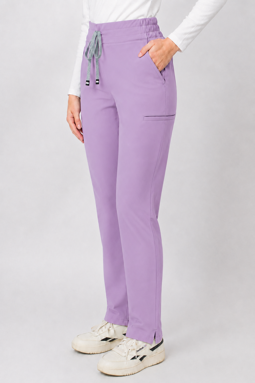 Ariana | High-Waisted Slim Straight Scrub Pants