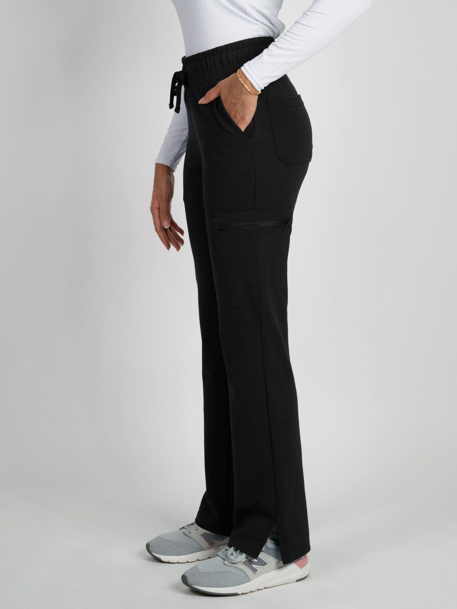 Lira | Ultra-Stretch Ponte Knit Straight-Leg Studio/Yoga Scrub Pant