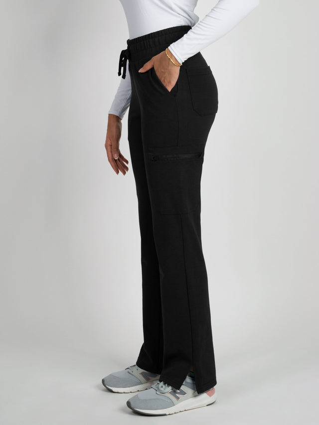 Lira | Ultra-Stretch Ponte Knit Straight-Leg Studio/Yoga Scrub Pant