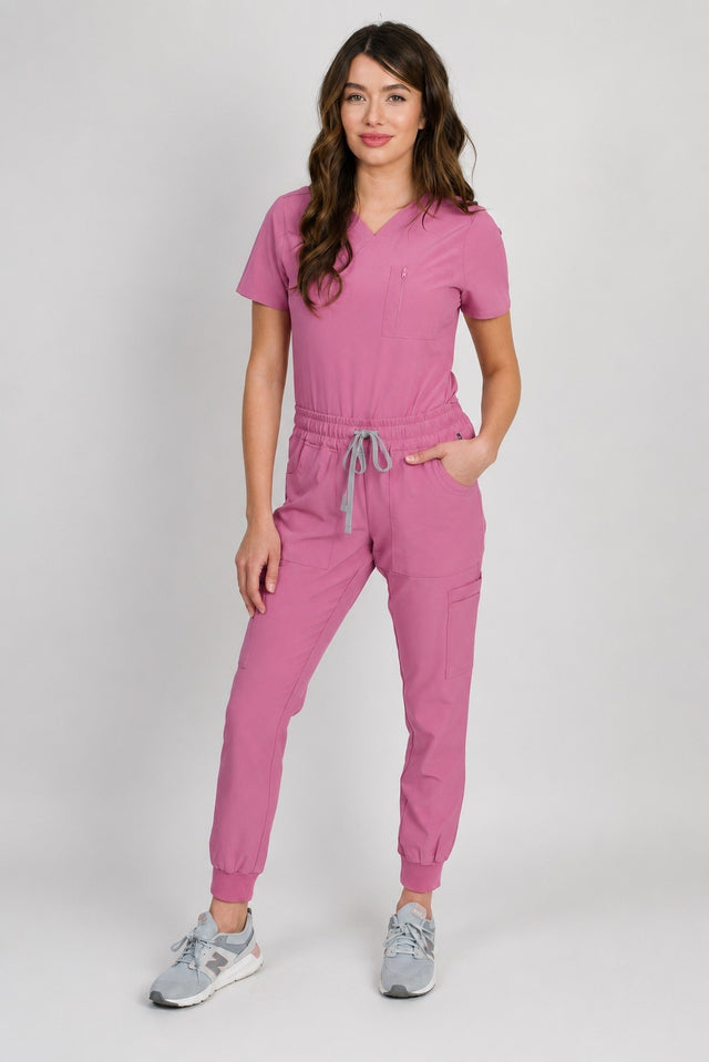 Fleur | Zip Pocket Top & Jogger Scrubs Set